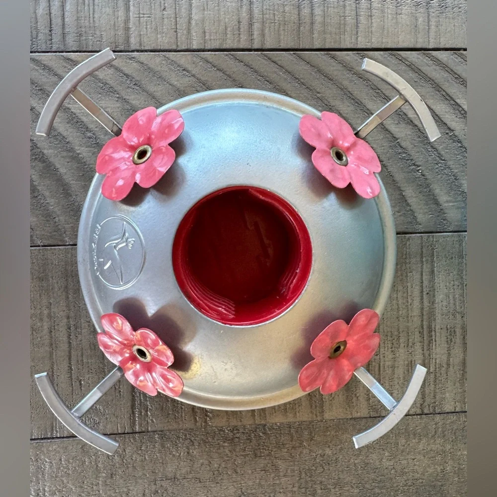 Handcrafted Hummingbird Feeder with Perch - Hand Blown Glass